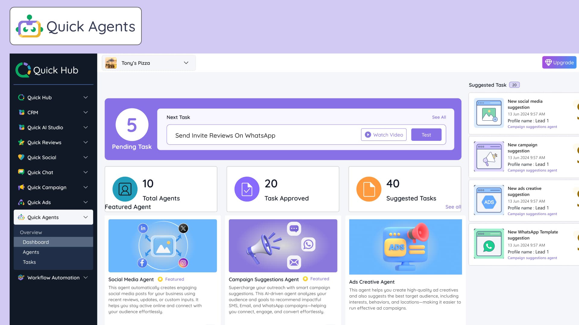 Quick Agents AI Assistant
