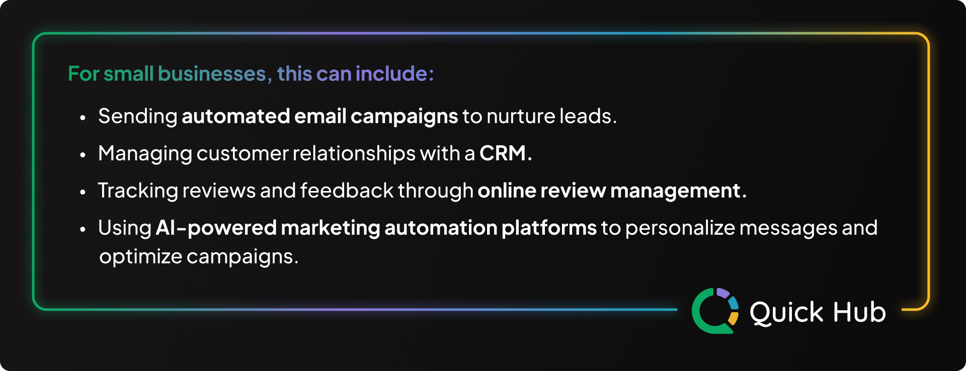 QuickHub Features