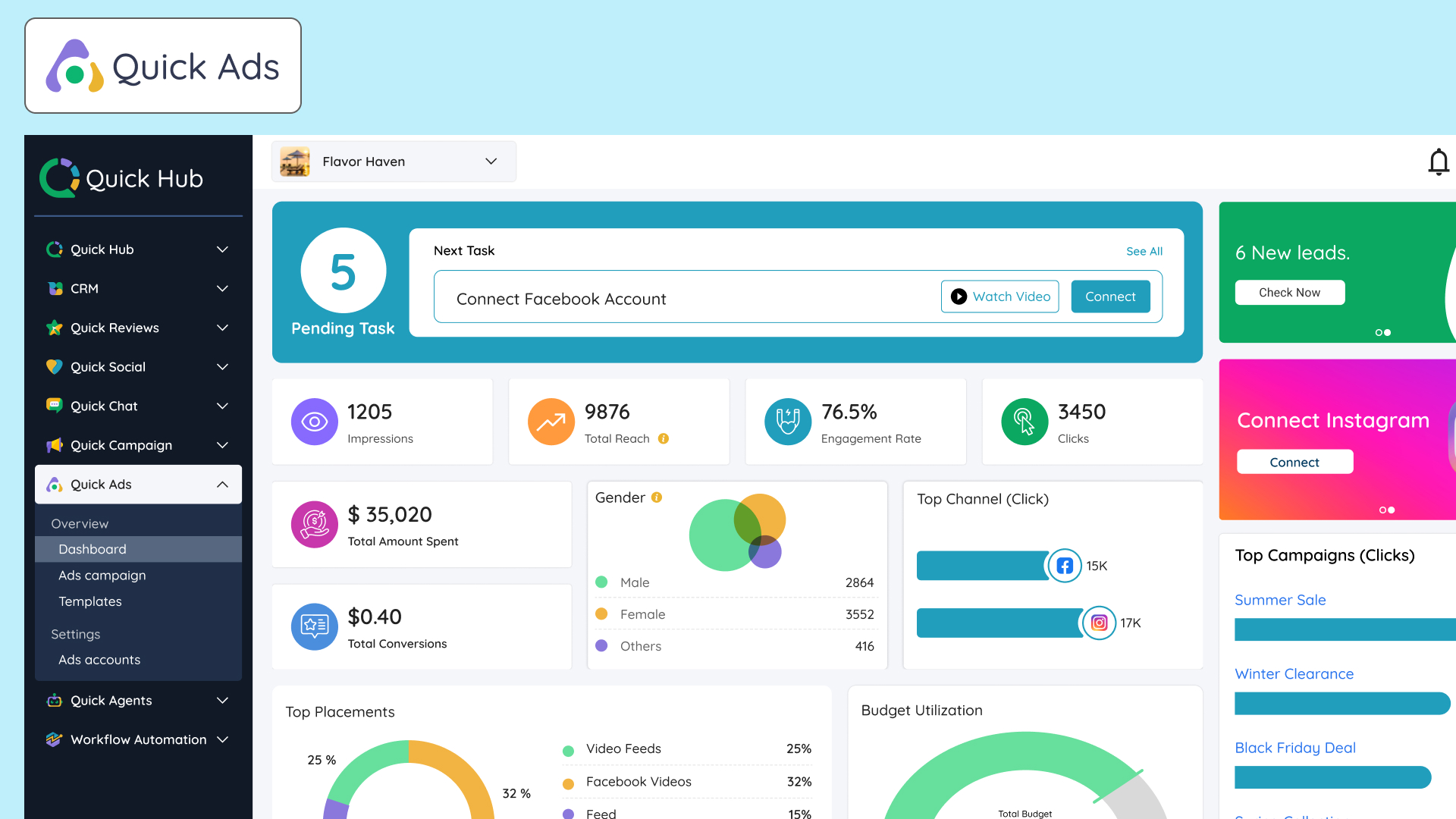Quick Ads Manager